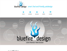 Tablet Screenshot of bluefiredesign.com
